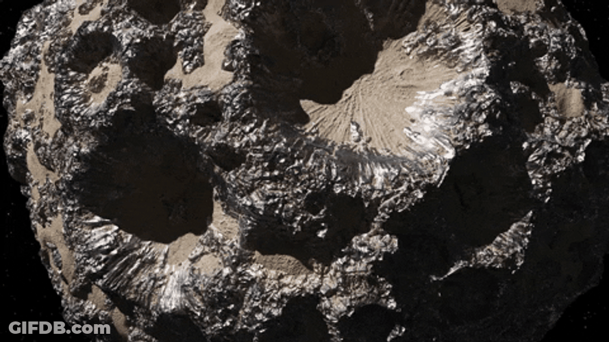 Asteroid Rock Details GIF