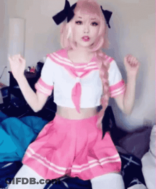 Astolfo Cosplayer Sexy Dancing GIF