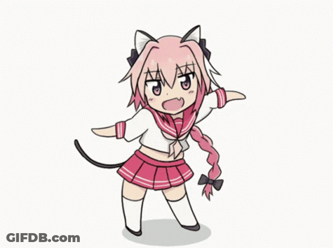 Astolfo In School Uniform Dancing GIF