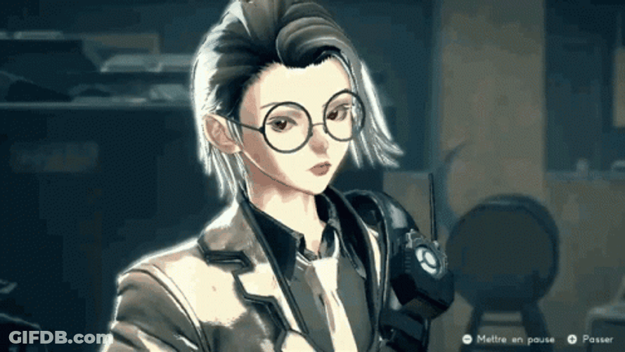 Astral Chain Cute Female Character Starring GIF