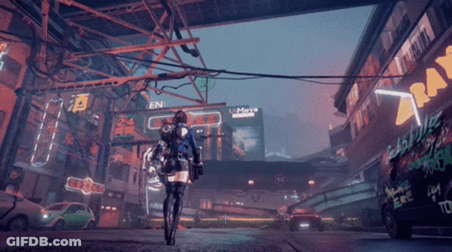 Astral Chain Walking In Platinum Location GIF