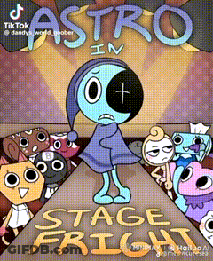 Astro In Stage Fright Poster Cartoon On Stage GIF