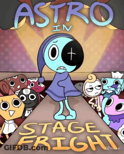 Astro In Stage Fright Poster With Cartoon Character GIF