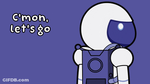 Astronaut C'mon Let's Go GIF