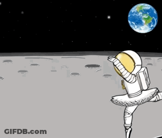 Astronaut Dancing On The Moon GIF