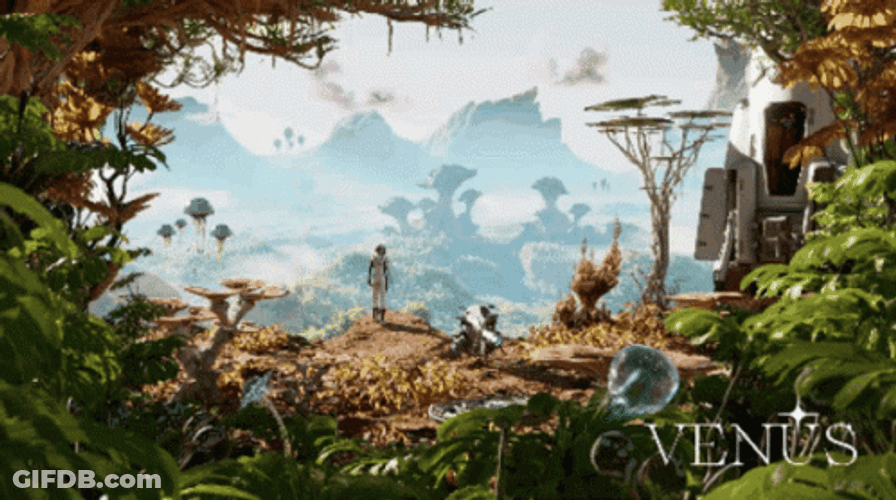 Astronaut Discovering Civilization Beyond Earth GIF
