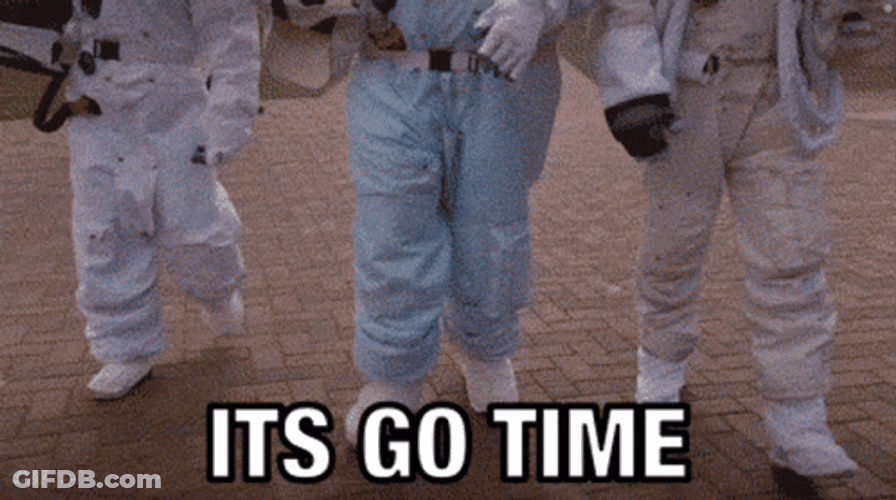 Astronaut Dog Faces It's Go Time GIF