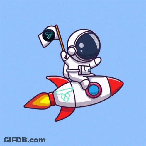 Astronaut Flying Rocket We're Going On A Trip In Our Favourite Rocket Ship GIF