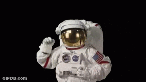 Astronaut In Space Suit Giving Thumbs Up GIF