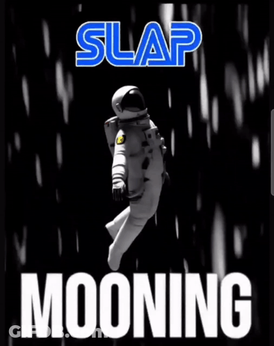Astronaut Poster Slap Mooning GIF
