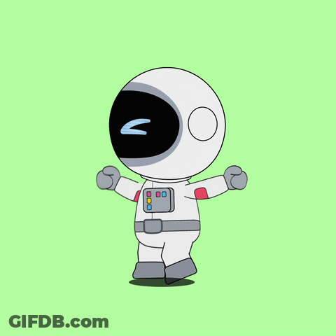 Astronaut Saying Woo Hoo GIF