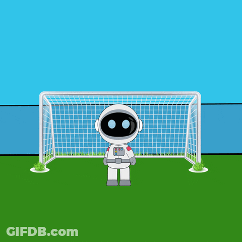 Astronaut Scoring Goal GIF