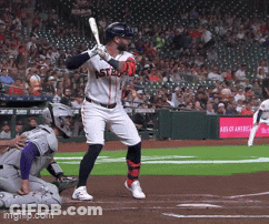 Astros Baseball Player About To Swing Bat GIF