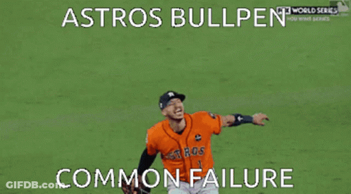 Astros Bullpen Common Failure Is Displayed On The Screen GIF