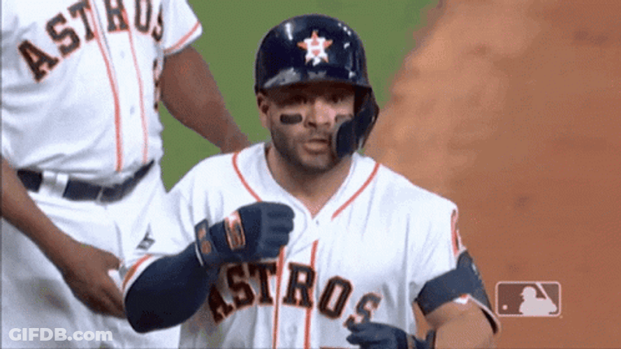 Astros Jose Altuve Flying Kiss GIF
