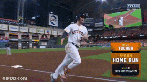 Astros Player Kyle Tucker Running On The Field GIF