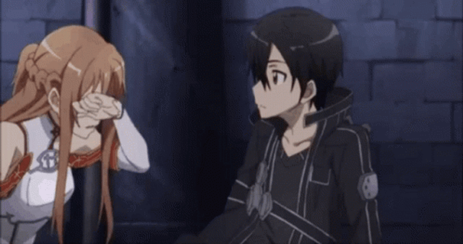 Asuna Kirito Anime Couple Hug GIF