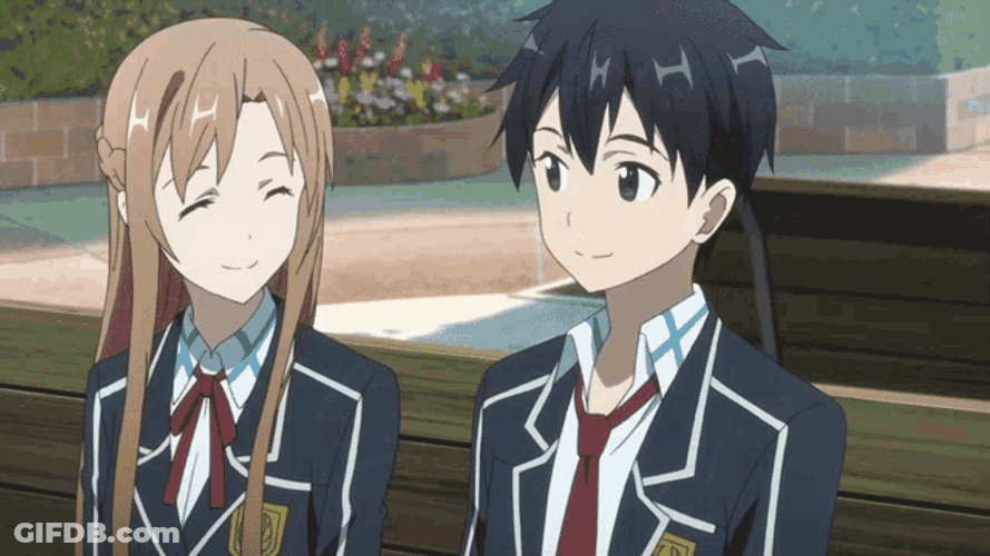 Asuna Kirito Anime Couple GIF