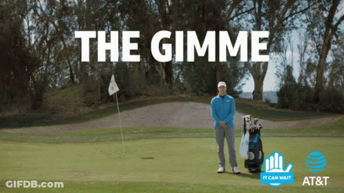 AT&T Ad Man On Golf Course With Bag GIF
