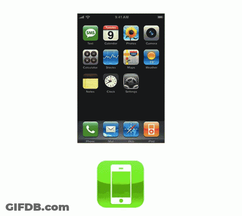 AT&T Cell Phone Showing 1:45 PM GIF