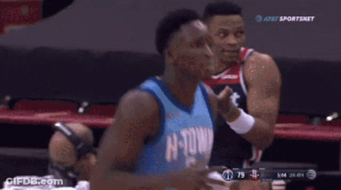 At & T Sportsnet Is Showing A Basketball Game Being Played GIF