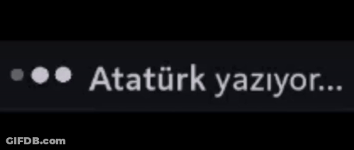 Ataturk Yaziyor Black Background GIF