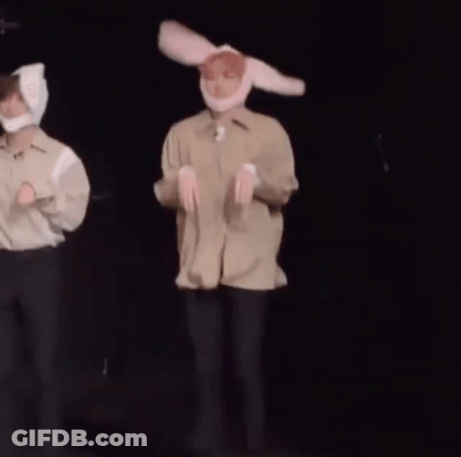 Ateez Mingi Hopping Like Bunny Kpop GIF