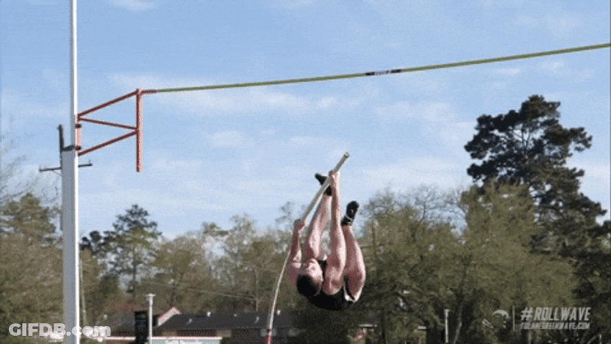 Athlete Pole Vault Rollwave GIF
