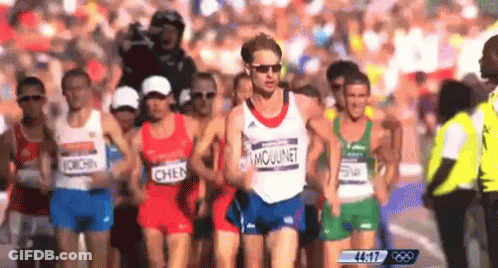 Athletes Running Race McGuinet Shirt GIF