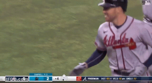 Atlanta Braves Baseball Player Celebrating GIF