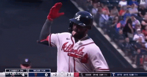 Atlanta Braves Baseball Player Running GIF
