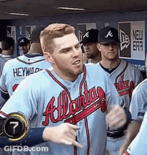 Atlanta Braves Baseball Players Dugout GIF