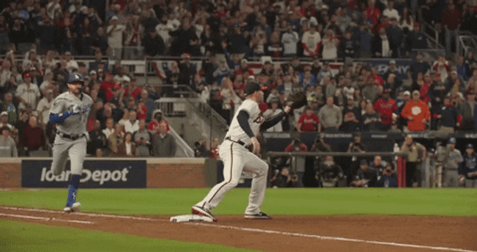 Atlanta Braves Freddie Freeman Winning Catch GIF