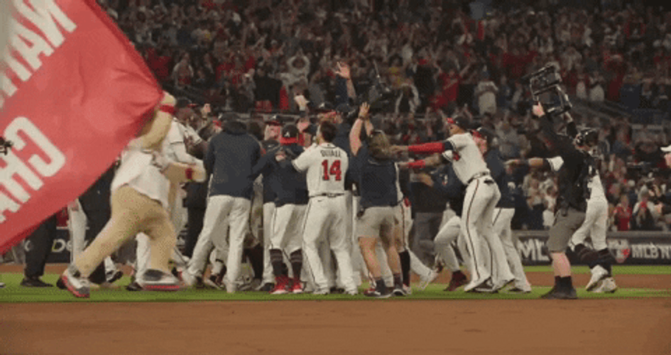 Atlanta Braves National League Champs Flag GIF