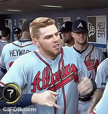 Atlanta Braves Players In Dugout GIF