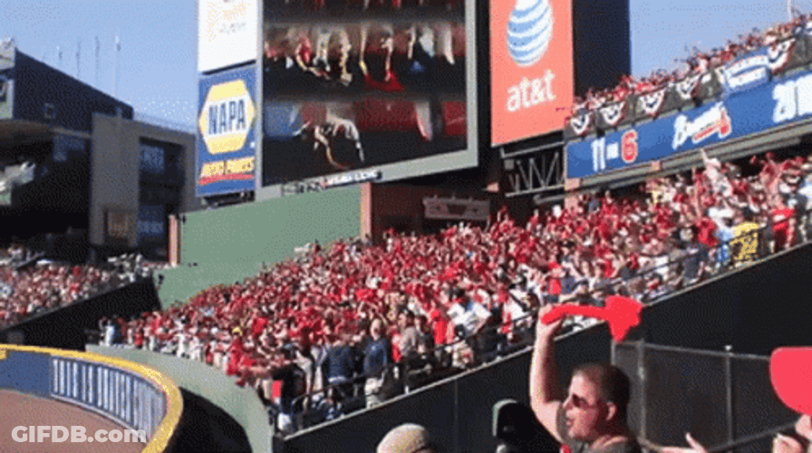 Atlanta Braves Tomahawk Chop Stadium GIF