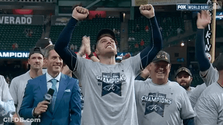 Atlanta Braves World Series Champions Applause GIF