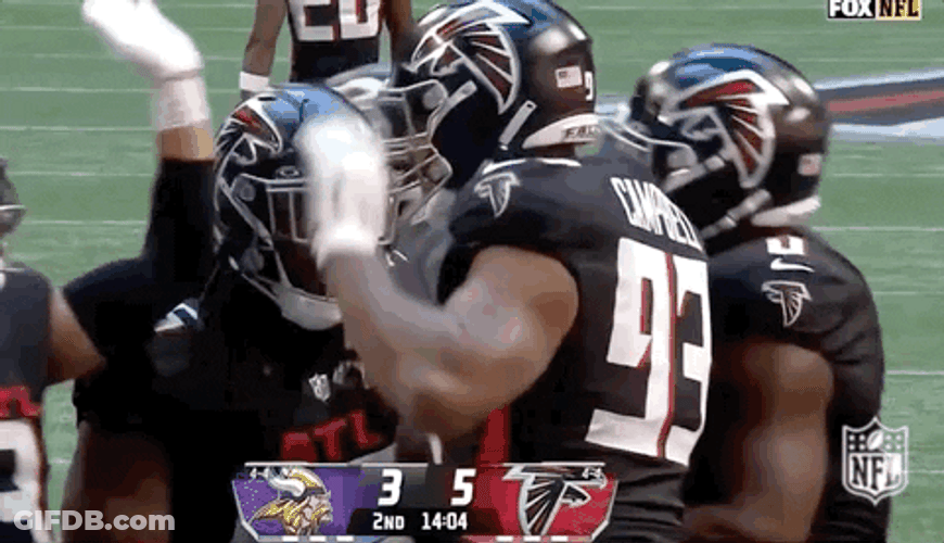 Atlanta Flacons Campbell Putting Hands Up The Air GIF