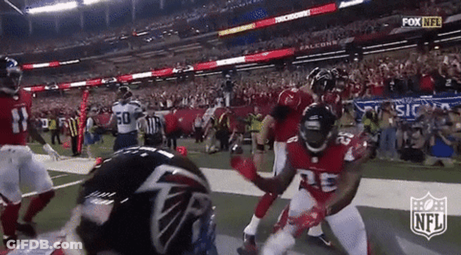 Atlanta Flacons Dancing It Out On Field GIF