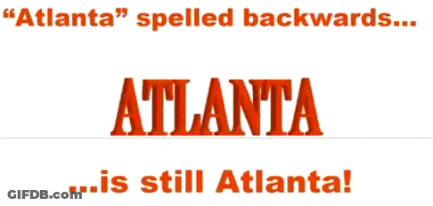 Atlanta Spelled Backwards In Red Letters GIF