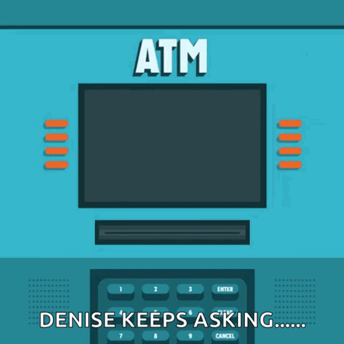 ATM Payday Releasing Money Animation GIF