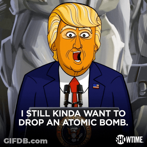 Atomic Bomb Donald Trump Cartoon GIF