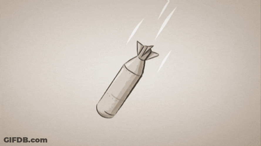 Atomic Bomb Exploding Animation GIF