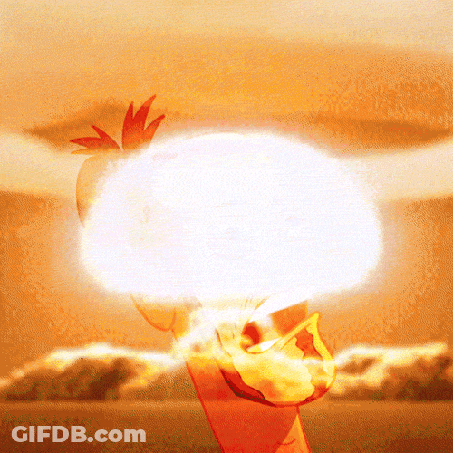 Atomic Bomb Mind Blown Animation GIF