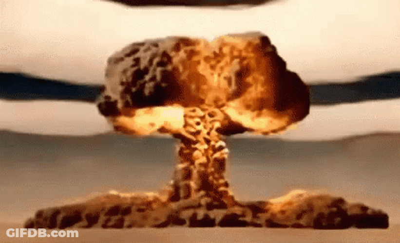 Atomic Bomb Mushroom Cloud Explosion GIF