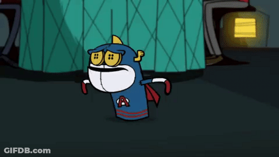 Atomic Puppet Getting Caught GIF
