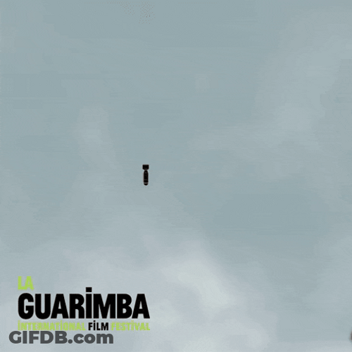 Atomic War Bomb Falling Mobile Art GIF