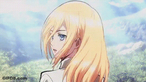 Attack On Titan Blonde Girl With Blue Eyes GIF