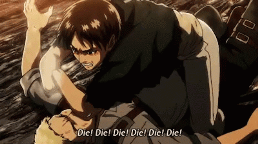 Attack On Titan Eren Punching Reiner GIF