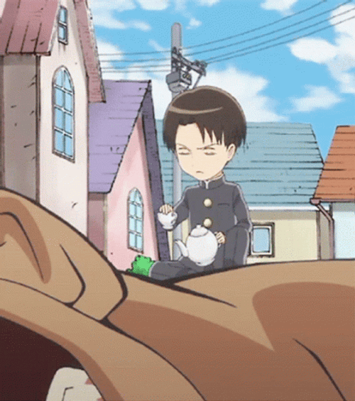 Attack On Titan Levi Drinking Tea GIF